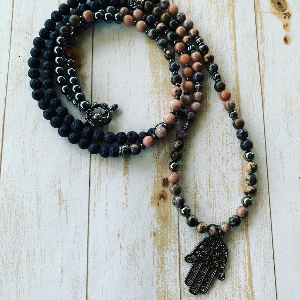 Essential Oil Diffuser Necklace Healing Stone Mala
